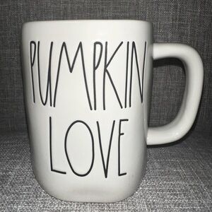 NEW RAE DUNN PUMPKIN LOVE Mug Orange Interior Artisan Collection Magenta 239 NEW